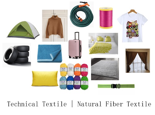 Textile technique versus textile en fibres naturelles